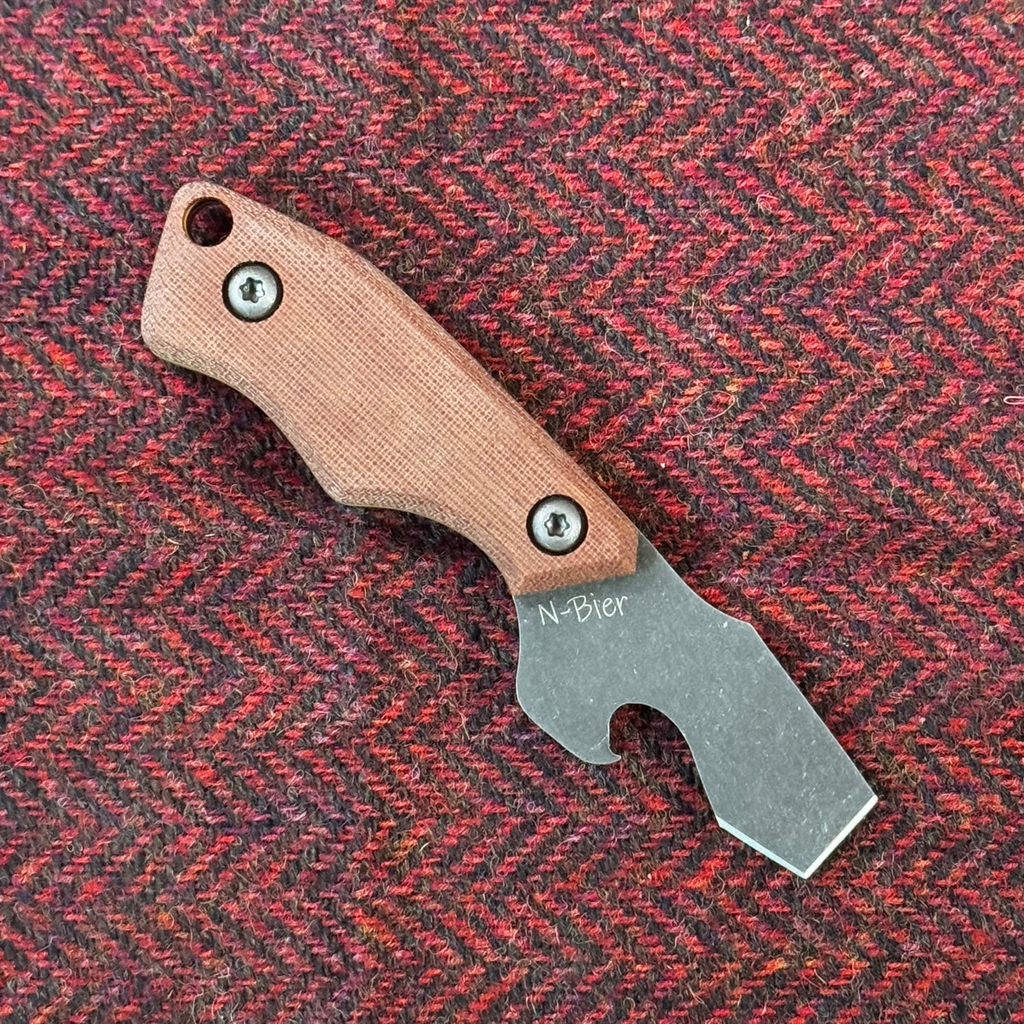 N-Bier Natural Micarta gelbe Liner