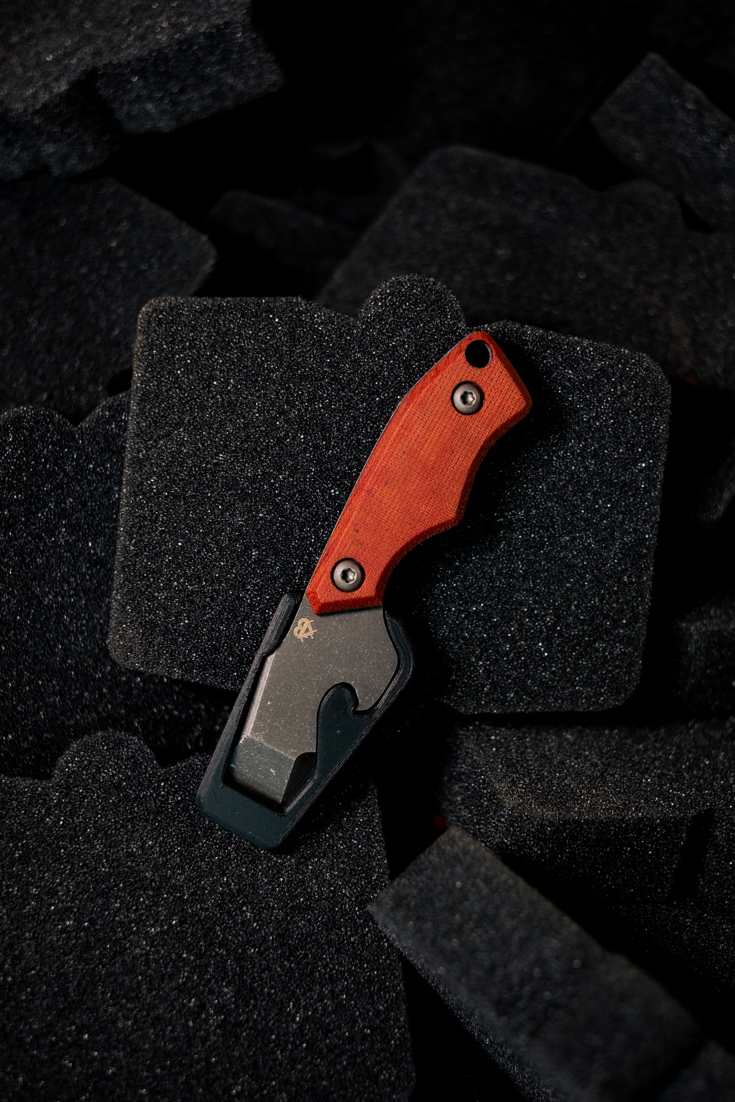 N-Bier Natural Micarta blaue Liner