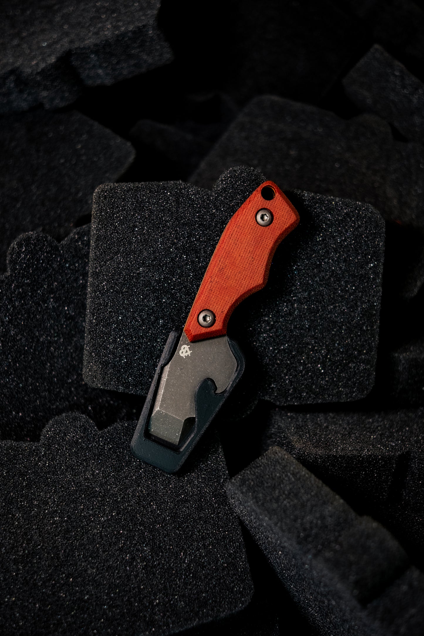 N-Bier Natural Micarta orangene Liner